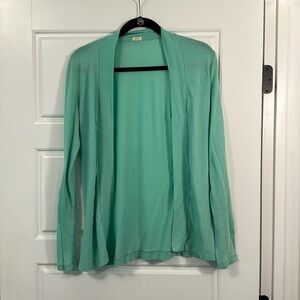 JCREW mint colored cardigan
